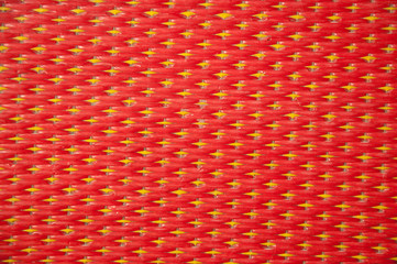yellow spot on red background