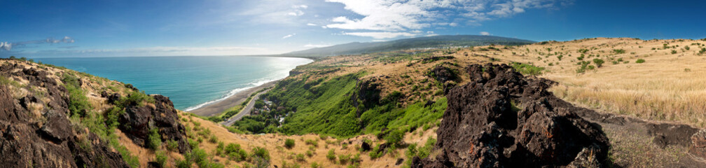 Panorama côte ouest de La Réunion