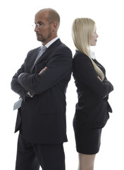 Business People standing back to back