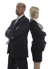 Business People standing back to back