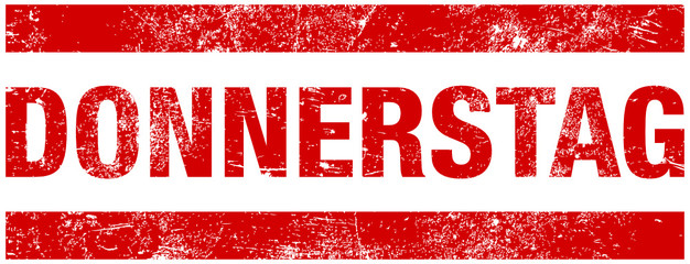 Stempel "Donnerstag" Rot