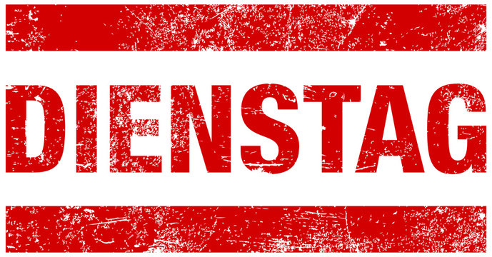Stempel "Dienstag" Rot