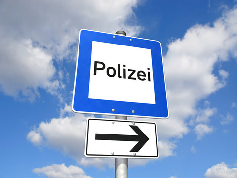 Schild Polizei