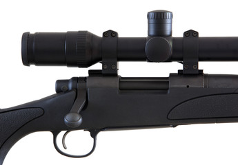 Sniper rifle isolated on white