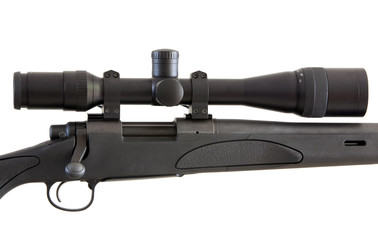 Sniper rifle isolated on white