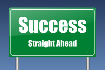 success traffic sign