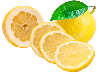 Lemon isolated on white background