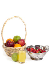 Basket with fruits