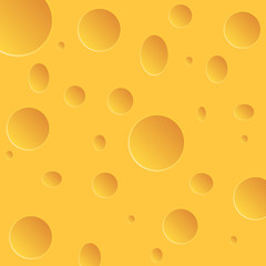Vector Illustration of orange cheese with holes