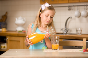 girl with orange juice