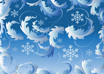 Fototapeta na wymiar Background with snowflake.Background.