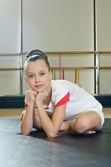 portrait of gymnast girl