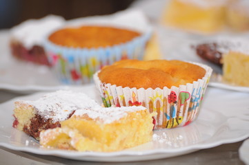 Kuchenteller mit Muffin