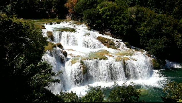 Waterfall Skradinski buk in Krka National Park, Croatia