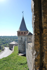 Fototapeta na wymiar tower and wall old castle