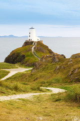 Fototapeta na wymiar Llandwyn lighthouse, Anglesey, North Wales