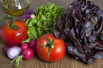 Composition of summer vegetables