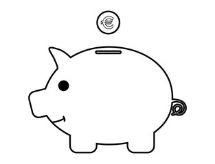 Piggy bank - Vector illustration