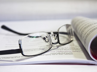 Reading Glasses on Book