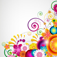 Gift festive floral design background.