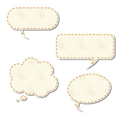 Vintage speech bubbles