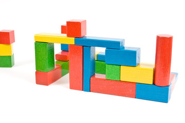 colorful wooden toy blocks
