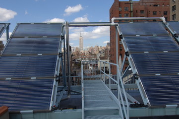 Naklejka premium Solarkollektoren New York
