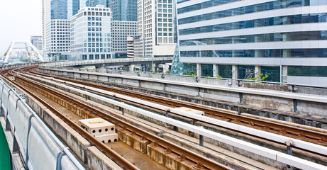 Fototapeta na wymiar Sky train railway line in Bangkok