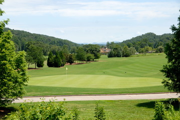 Obraz premium Golf course greens at course Georgia USA