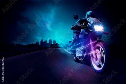 мотоцикл город огни ночь без смс