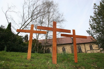 Crosses in a church yard