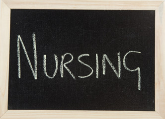 Obraz premium Board with NURSING