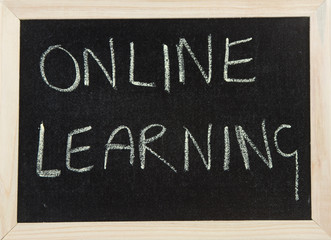 Fototapeta premium Board with ONLINE LEARNING
