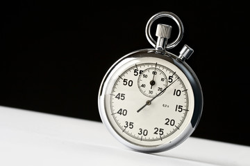 Stopwath on black and white background