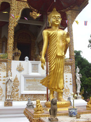 Buddha statue at Wat Bupparam in Chiangmai, Thailand