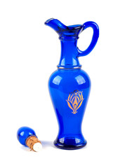 Blue Vase with drawing