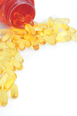 yellow fish oil capsule