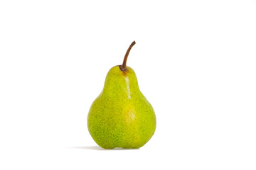 green pear isolated on a white