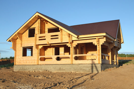 new wooden house