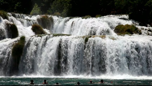 Waterfall Skradinski buk in Krka National Park, Croatia