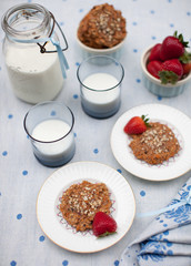 Healthy cookie with chia seeds