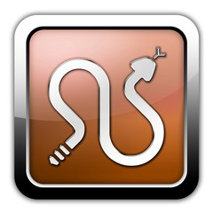 Bronze Glossy Square Icon 