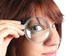 girl searching something