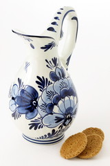 Antique blue delft milk jar