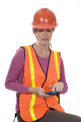 woman construction outfit