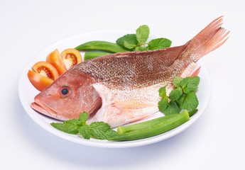 fresh fish on plate