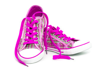 Pink sneakers