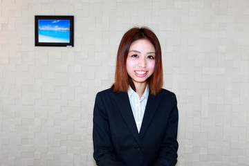 笑顔のオフィスレディー