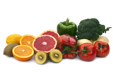 Fototapeta na wymiar Vitamin C Food Sources