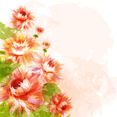 Background with chrysanthemums - 33958136